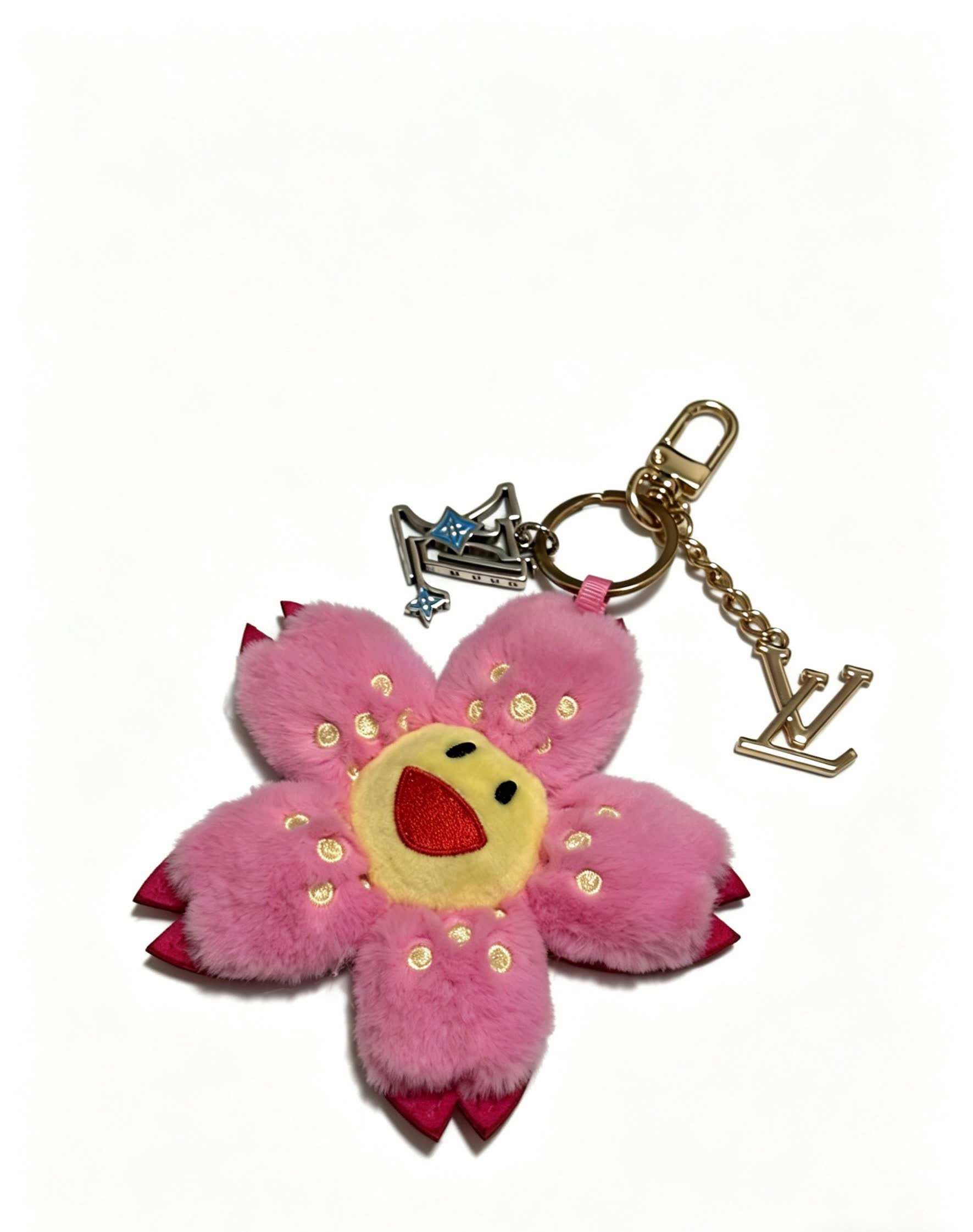 Louis Vuitton Pink Flower Keychain Louis Vuitton Pink Flower Keychain